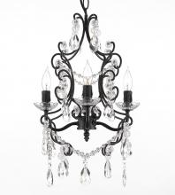 Gallery Lighting SCL1537 - 4 Lights Chandelier With Crystals Black Finish