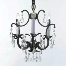 Gallery Lighting 618-3 - WROUGHT IRON CRYSTAL CHANDELIER