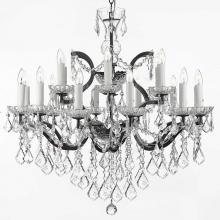 Gallery Lighting 995-18 - 19th C. Rococo Iron & Crystal Chandelier Lighting