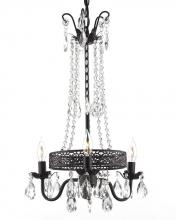 Gallery Lighting SCL1349 - 3 Lights Chandelier With Crystals Black Finish