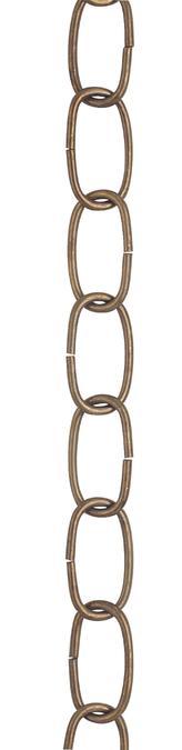 3&#39; 11 Gauge Fixture Chain Antique Brass Finish