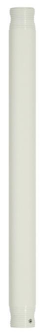 3/4 ID x 12&#34; White Finish Extension Downrod