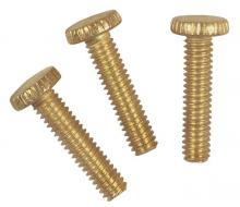 Westinghouse 7063400 - 3 Knurled Head Steel Screws Brass-Plated 3/4&#34; Long