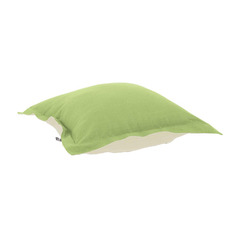 Puff Ottoman Cushion Linen Slub Grass (Cushion and Cover Only)