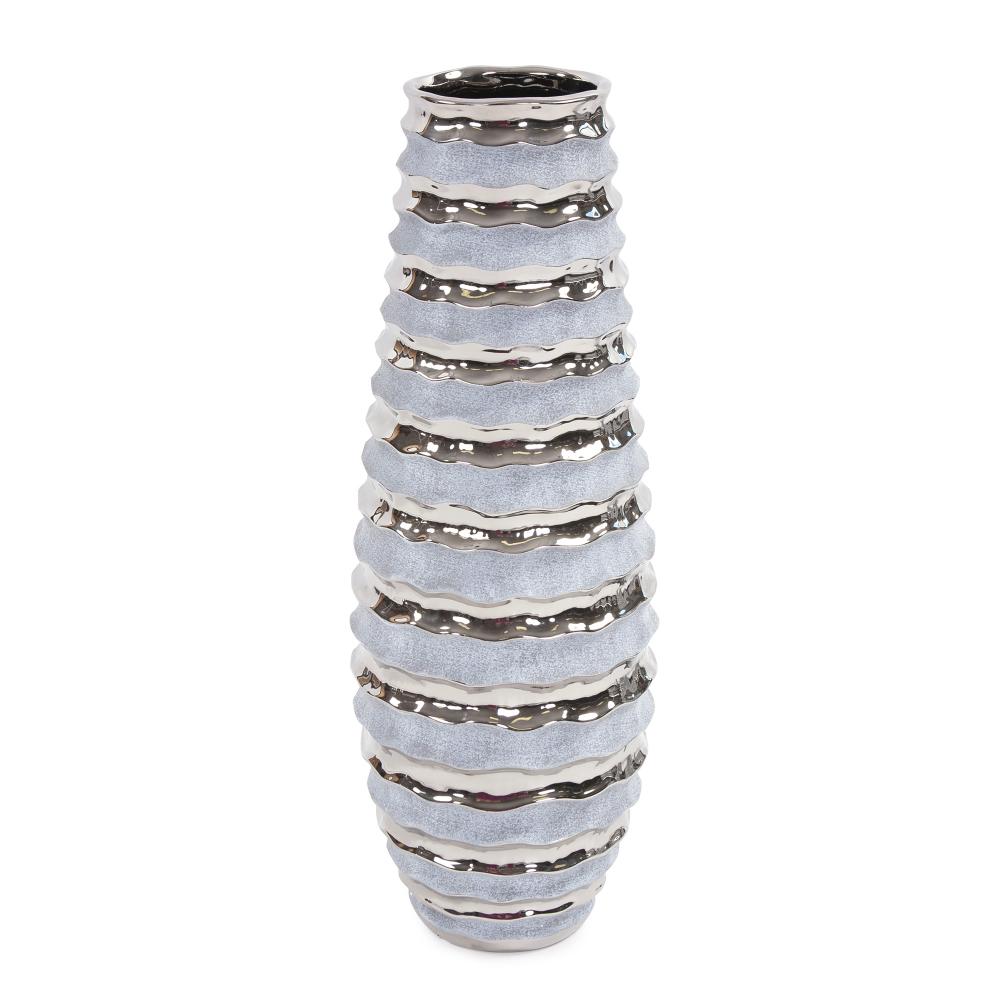 Two-tone Spiral Ceramic Tall Vase