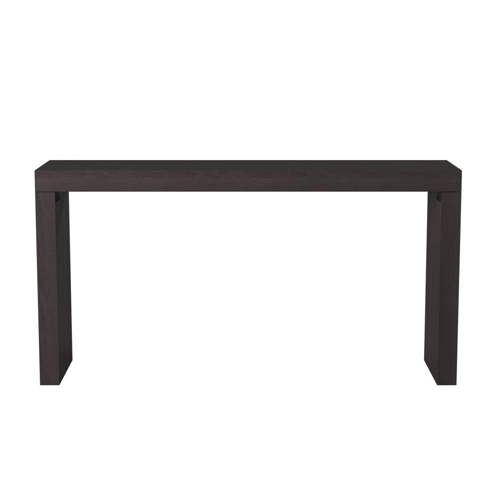 Black Wood Grain Veneer Console Table