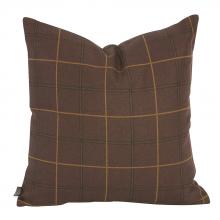 Howard Elliott 2-1010 - 20&#34; x 20&#34; Pillow Oxford Chocolate - Poly Insert