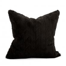 Howard Elliott 2-1090 - 20&#34; x 20&#34; Angora Ebony Pillow - Poly Insert