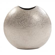 Howard Elliott 35045 - Frosted Silver Metal Vase - Large