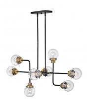 Hinkley Merchant 40698BK - Medium Eight Light Linear