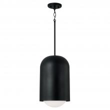 Capital Canada 351612BI - 1-Light Capsule Arch Pendant in Black Iron with Soft White Glass