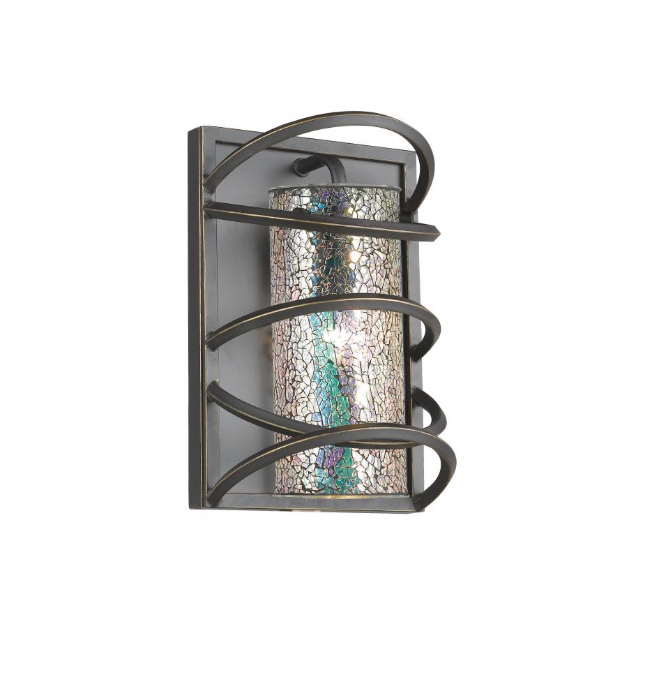 1-Light Black Wall Sconce