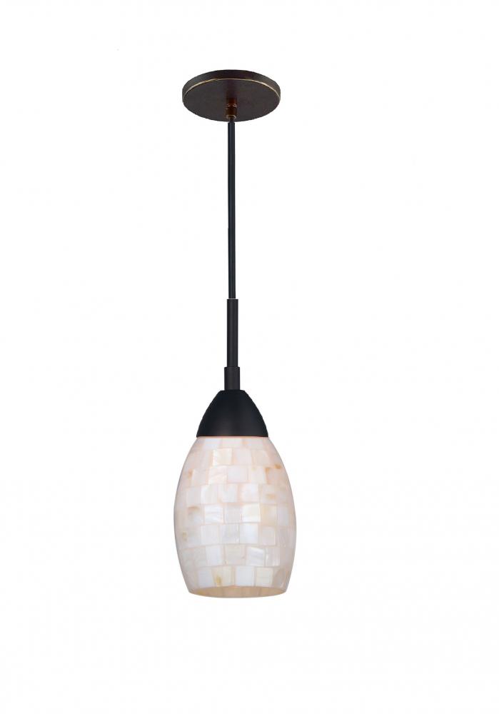 Woodbridge Lighting 15723MEB-C20407 Venezia Pearl Mini-pendant