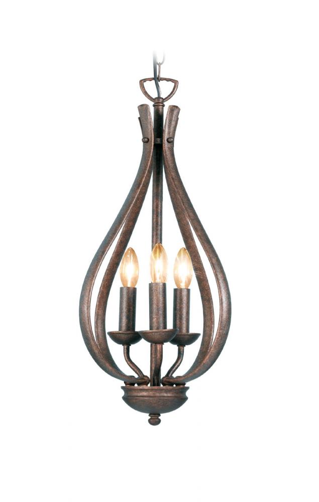 Bronze Open Frame Foyer Hall Fixture