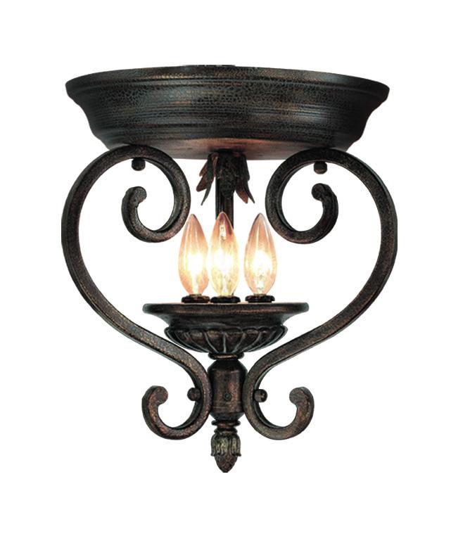 Bronze Cage Semi-Flush Mount