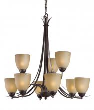 Woodbridge 12183-MAB - Bronze Up Chandelier