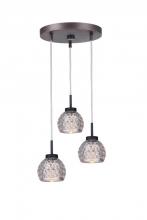 Woodbridge 16324MEB-C00514 - Woodbridge Lighting 16324MEB-C00514 Charlotte 3-Light Cluster Pendant