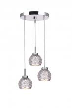 Woodbridge 16324STN-C00514 - Woodbridge Lighting 16324STN-C00514 Charlotte 3-Light Cluster Pendant