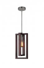 Woodbridge 17226STN-WLL1WN - Woodbridge Lighting 17226STN-WLL1WN Stella Wood Mini-pendant