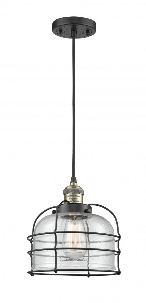 Bell Cage - 1 Light - 9 inch - Black Antique Brass - Cord hung - Mini Pendant