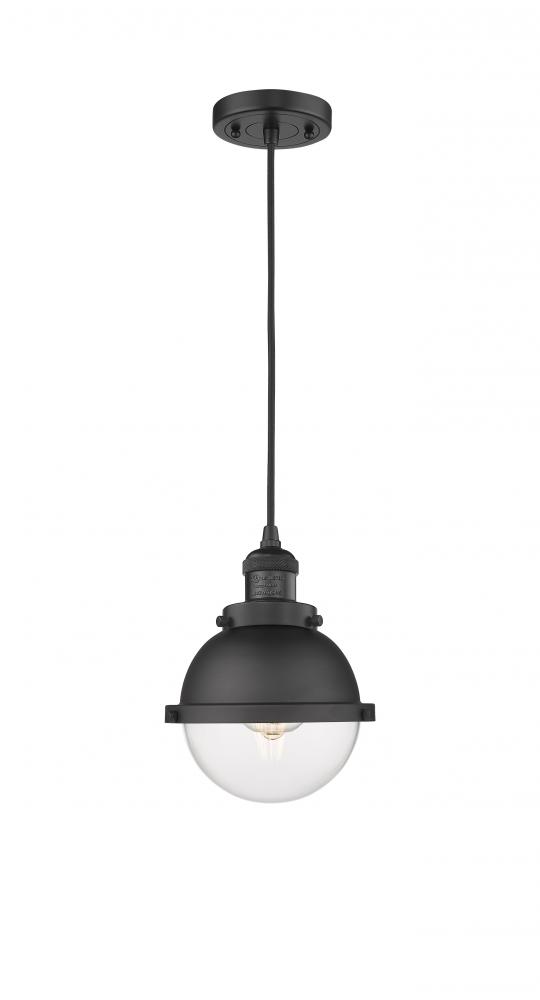 Hampden - 1 Light - 7 inch - Matte Black - Cord hung - Mini Pendant