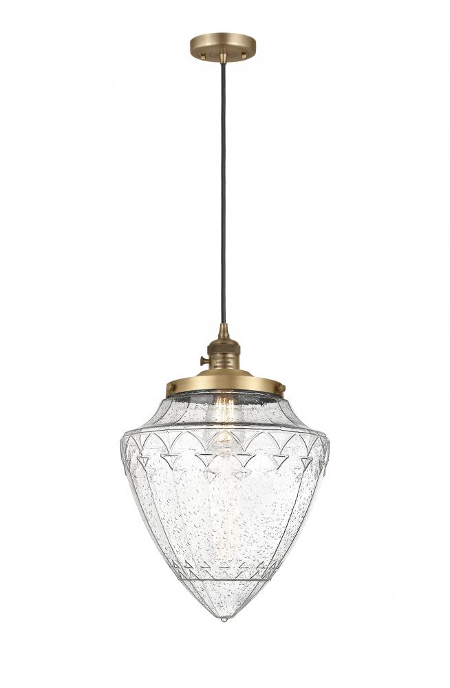 Bridgeton - 1 Light - 16 inch - Brushed Brass - Cord hung - Mini Pendant