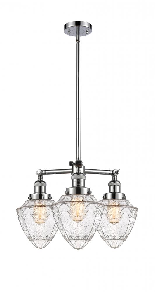 Bullet - 3 Light - 20 inch - Polished Chrome - Stem Hung - Chandelier