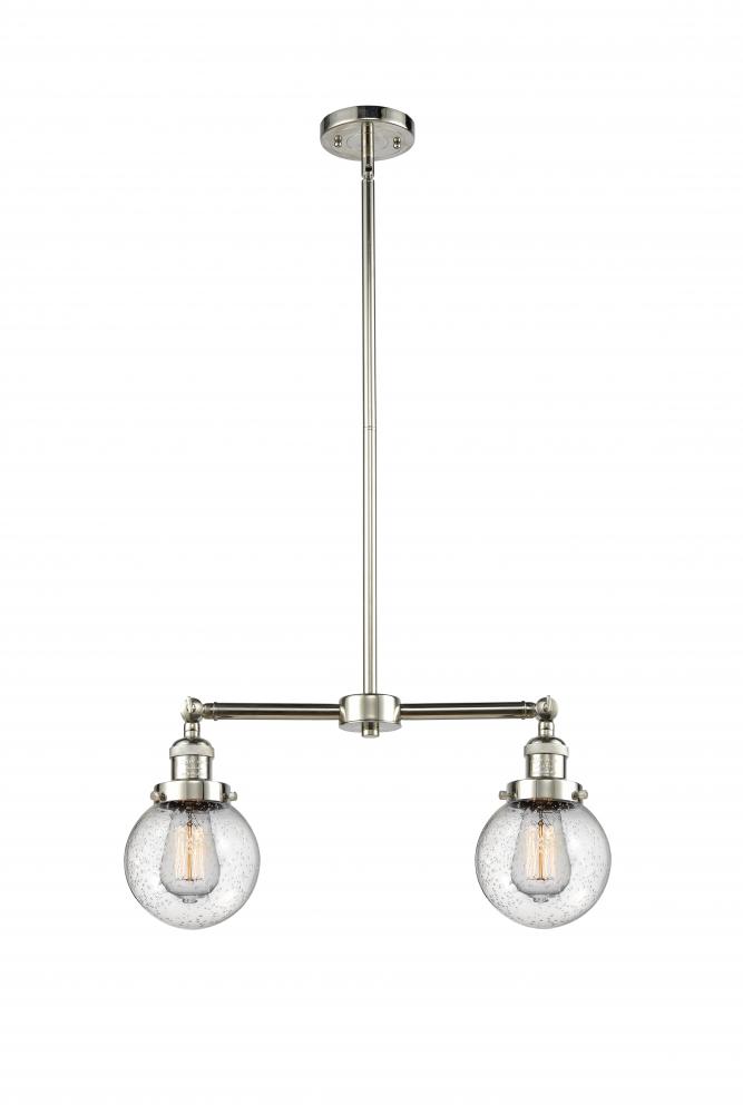 Beacon - 2 Light - 23 inch - Polished Nickel - Stem Hung - Island Light