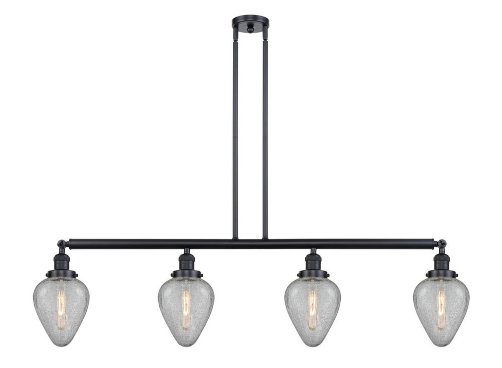 Geneseo - 4 Light - 52 inch - Matte Black - Stem Hung - Island Light