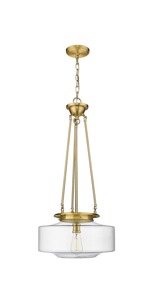 Bridgeton - 1 Light - 16 inch - Satin Gold - Chain Hung - Pendant