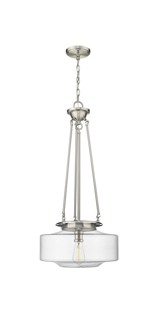 Bridgeton - 1 Light - 16 inch - Satin Nickel - Chain Hung - Pendant