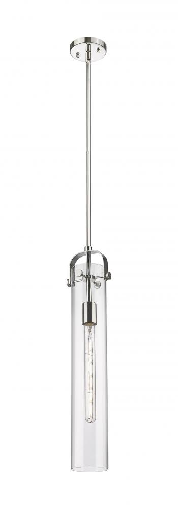 Pilaster - 1 Light - 4 inch Glass - Polished Nickel - Pendant