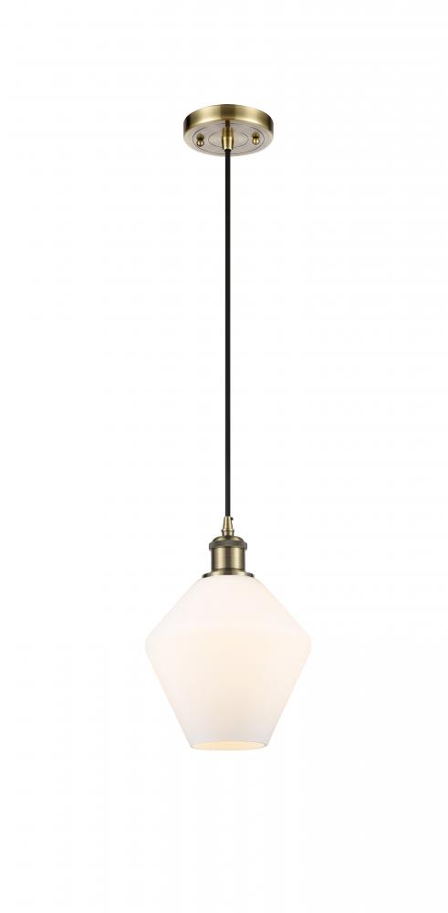 Cindyrella - 1 Light - 8 inch - Antique Brass - Cord hung - Mini Pendant