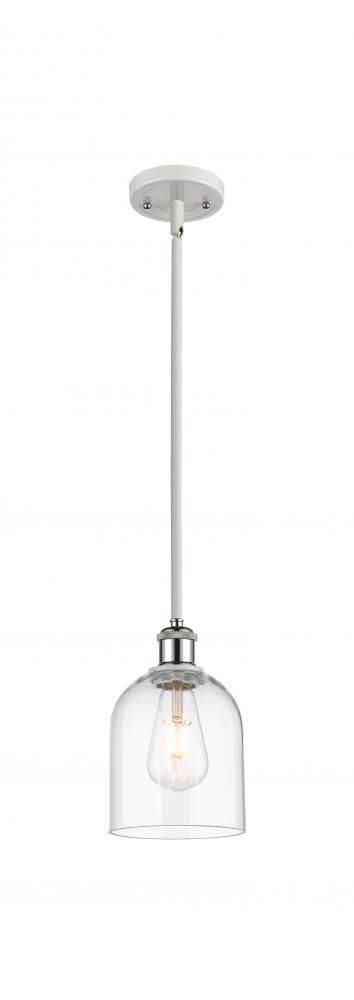 Bella - 1 Light - 6 inch - White Polished Chrome - Mini Pendant