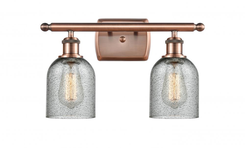 Caledonia - 2 Light - 15 inch - Antique Copper - Bath Vanity Light