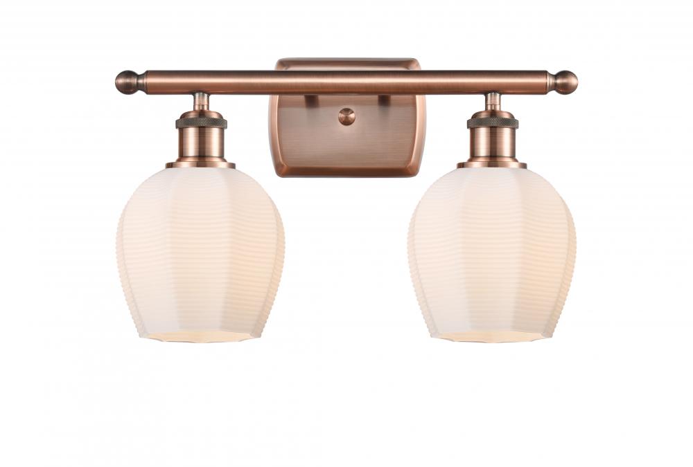 Norfolk - 2 Light - 16 inch - Antique Copper - Bath Vanity Light