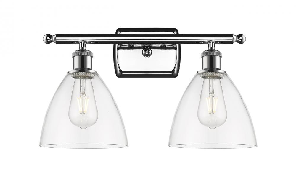 Bristol - 2 Light - 18 inch - Polished Chrome - Bath Vanity Light