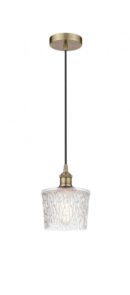 Niagara - 1 Light - 7 inch - Antique Brass - Cord hung - Mini Pendant