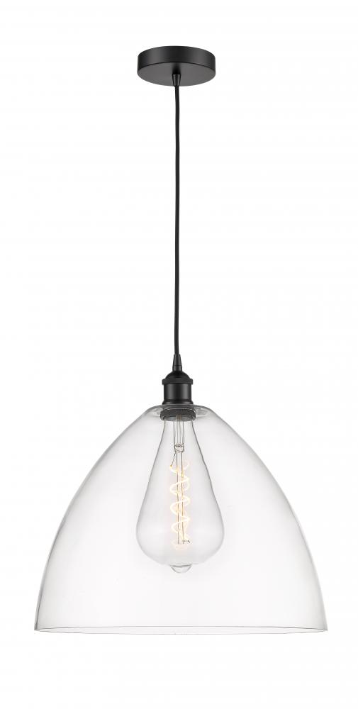 Bristol - 1 Light - 16 inch - Matte Black - Cord hung - Pendant