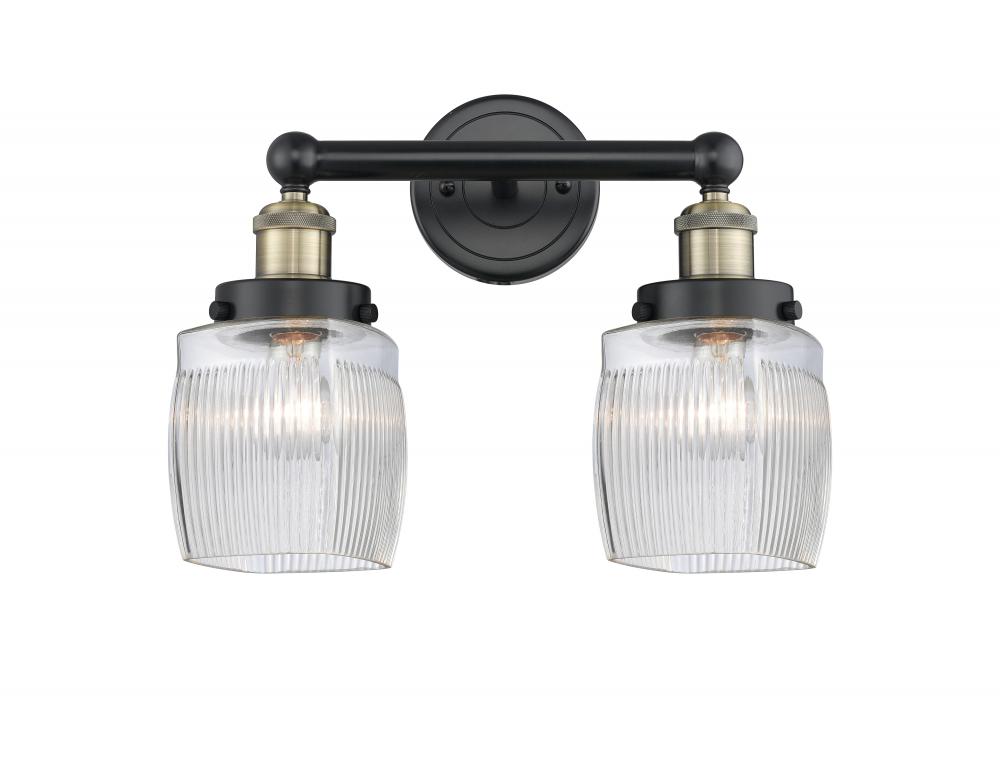 Colton - 2 Light - 15 inch - Black Antique Brass - Bath Vanity Light