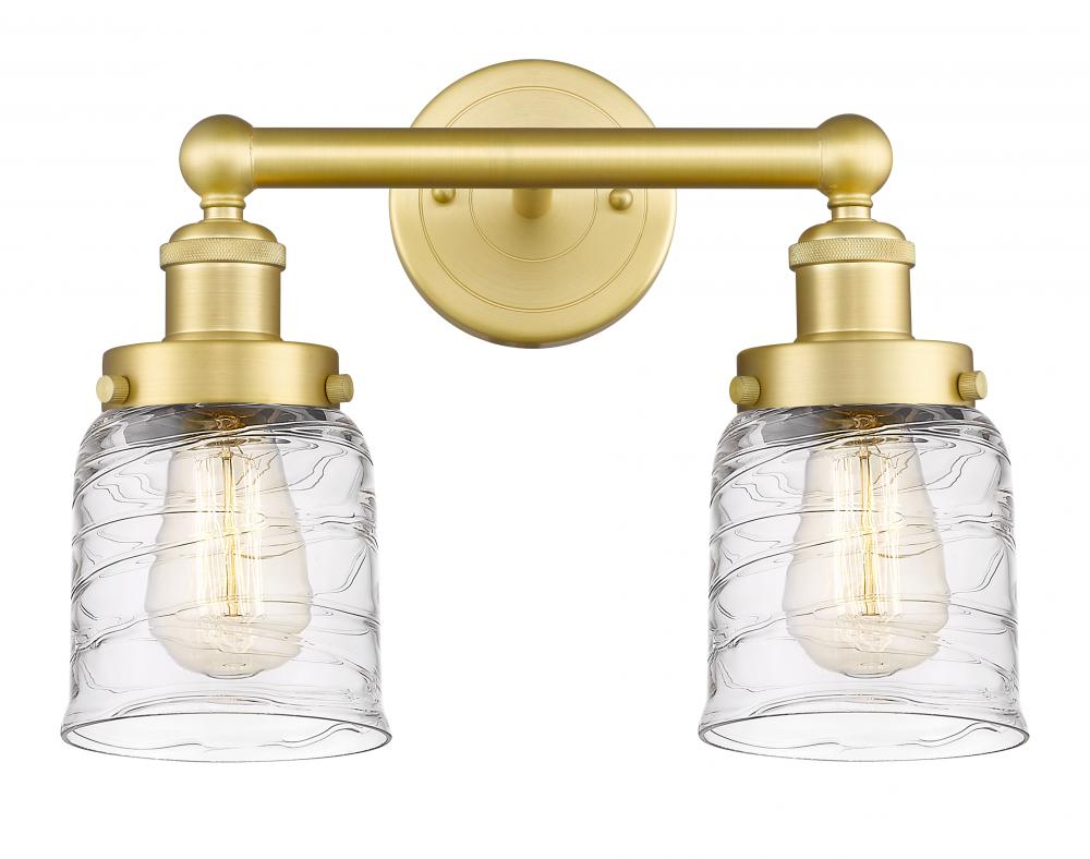 Bell - 2 Light - 14 inch - Satin Gold - Bath Vanity Light