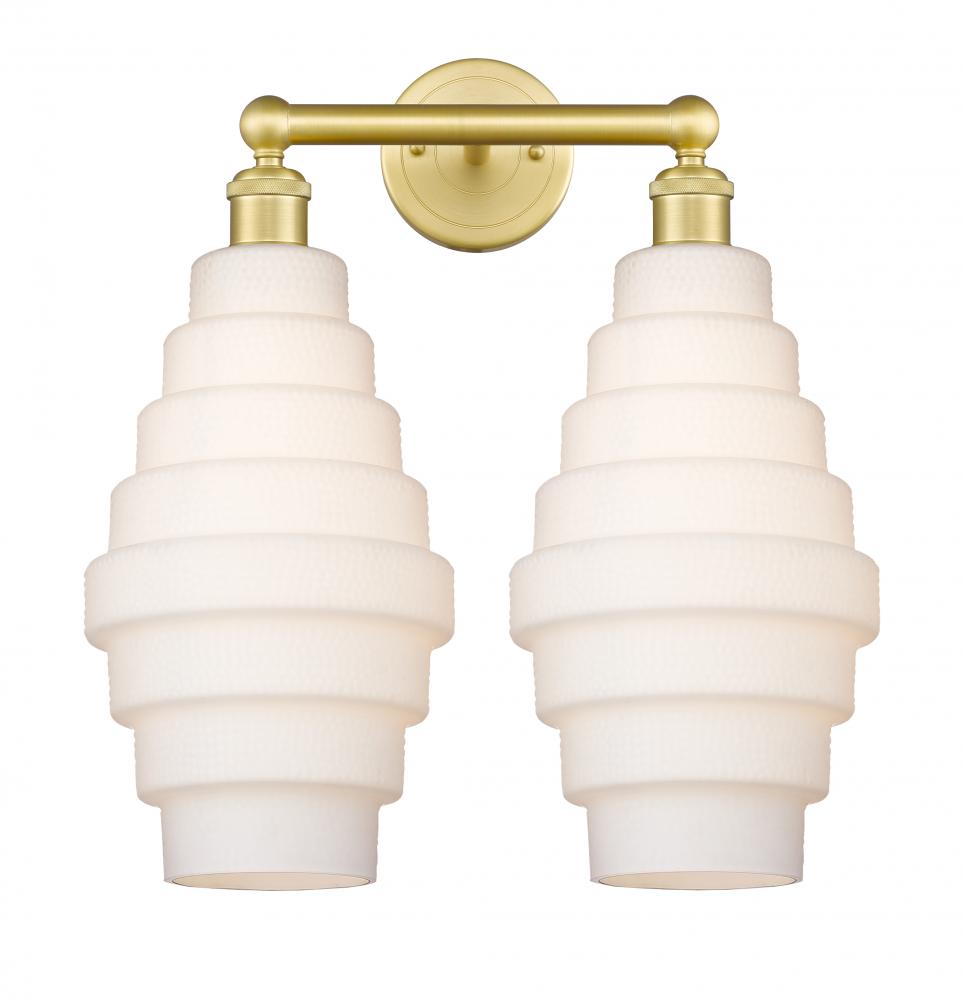 Cascade - 2 Light - 17 inch - Satin Gold - Bath Vanity Light