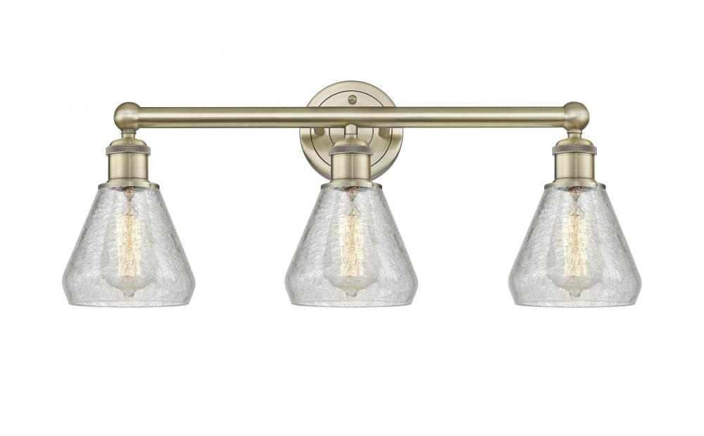 Conesus - 3 Light - 24 inch - Antique Brass - Bath Vanity Light