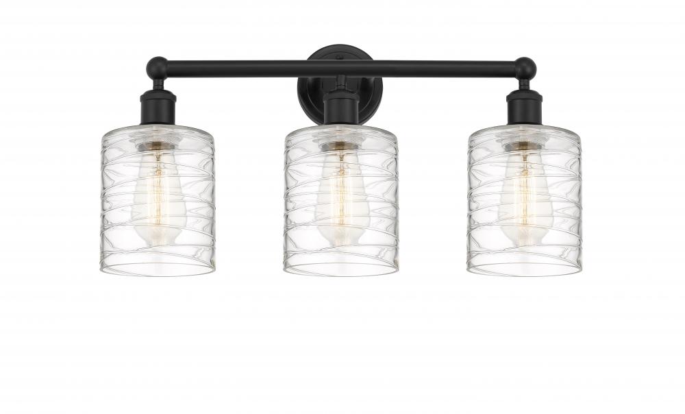 Cobbleskill - 3 Light - 23 inch - Matte Black - Bath Vanity Light