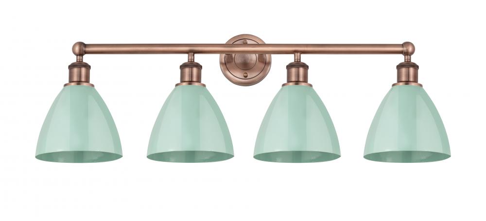 Plymouth - 4 Light - 35 inch - Antique Copper - Bath Vanity Light