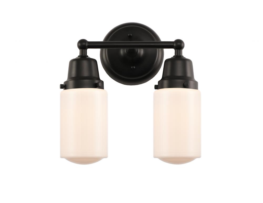 Dover - 2 Light - 13 inch - Matte Black - Bath Vanity Light