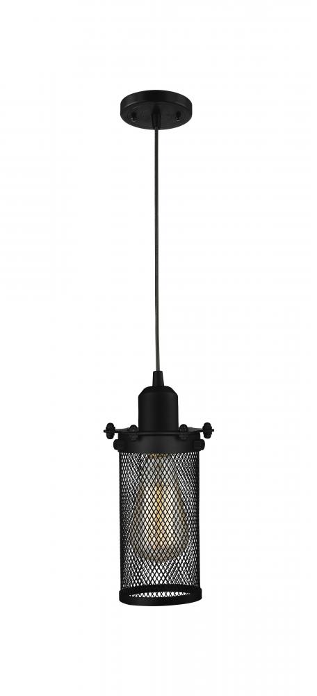 Quincy Hall - 1 Light - 5 inch - Matte Black - Cord hung - Mini Pendant