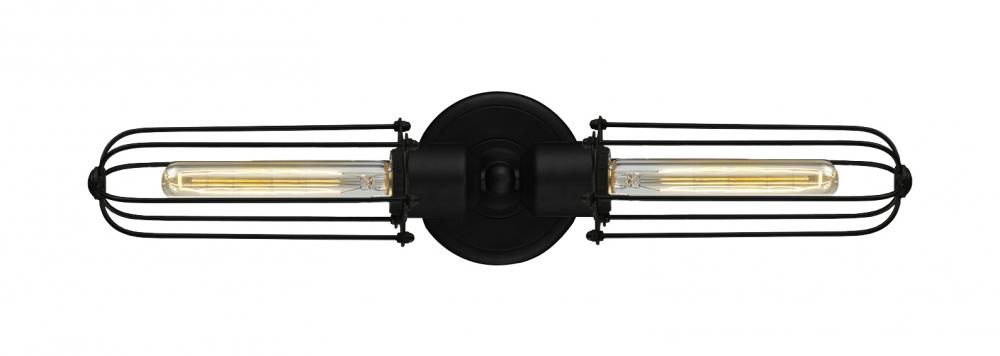 Muselet - 2 Light - 22 inch - Matte Black - Bath Vanity Light