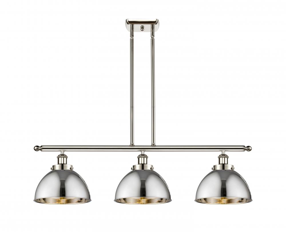 Derby - 3 Light - 36 inch - Polished Nickel - Stem Hung - Island Light