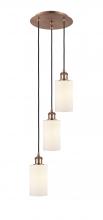 Innovations Lighting 113B-3P-AC-G801 - Clymer - 3 Light - 10 inch - Antique Copper - Cord Hung - Multi Pendant